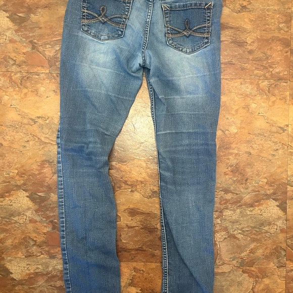 Mudd Girls Size 14R Distressed Skinny Jeans Medium Wash Denim Y2K Style - Picture 6 of 7